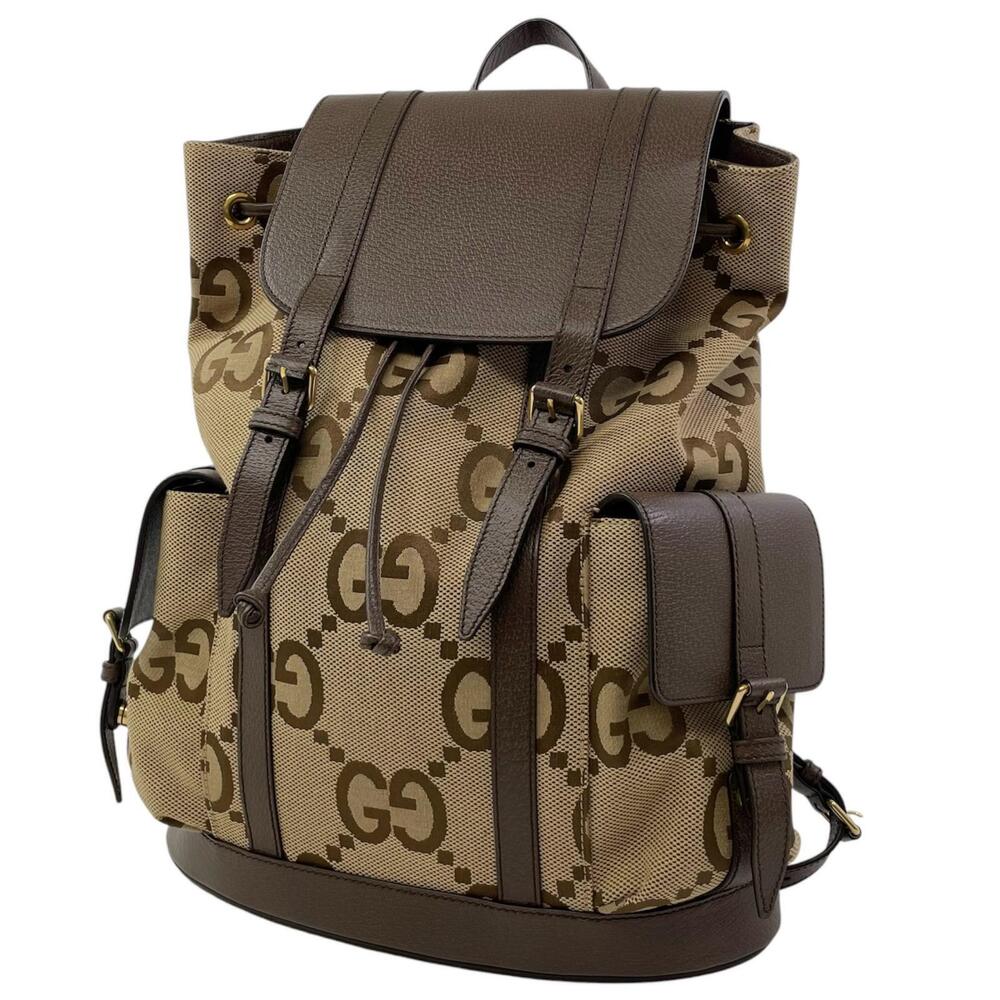 Gucci Jumbo GG Backpack Rucksack Daypack Brown